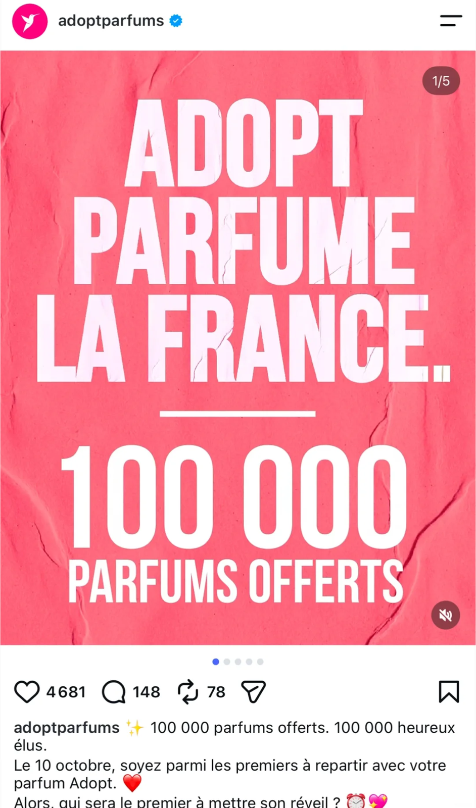 🇫🇷 全法国10万瓶香水免费白送!!