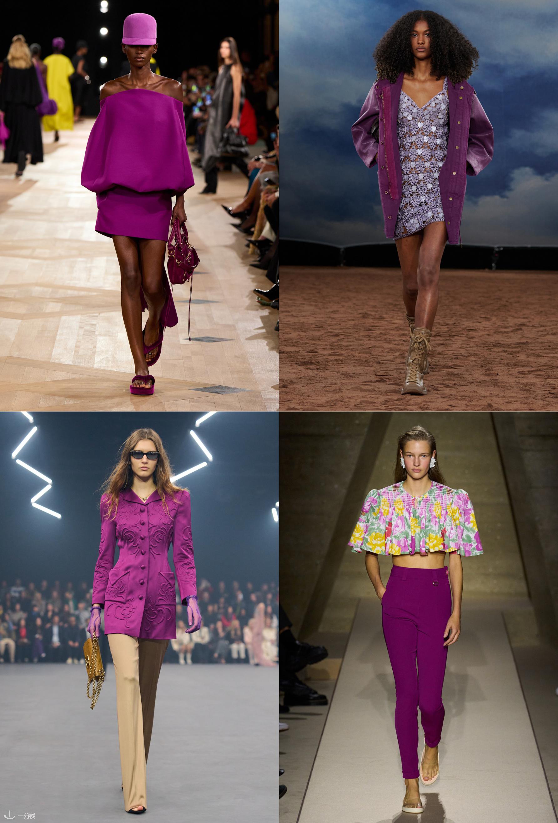 2026年春夏时装周模特拼贴画。