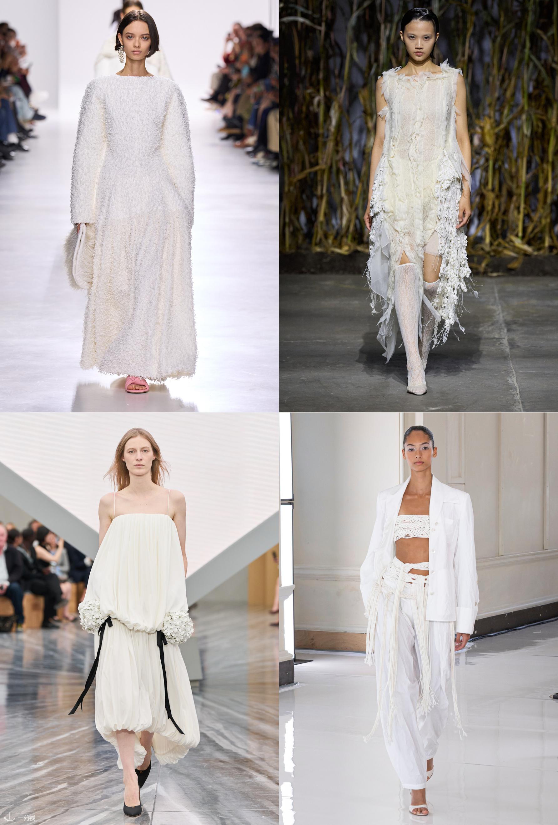 2026年春夏时装周模特拼贴画。