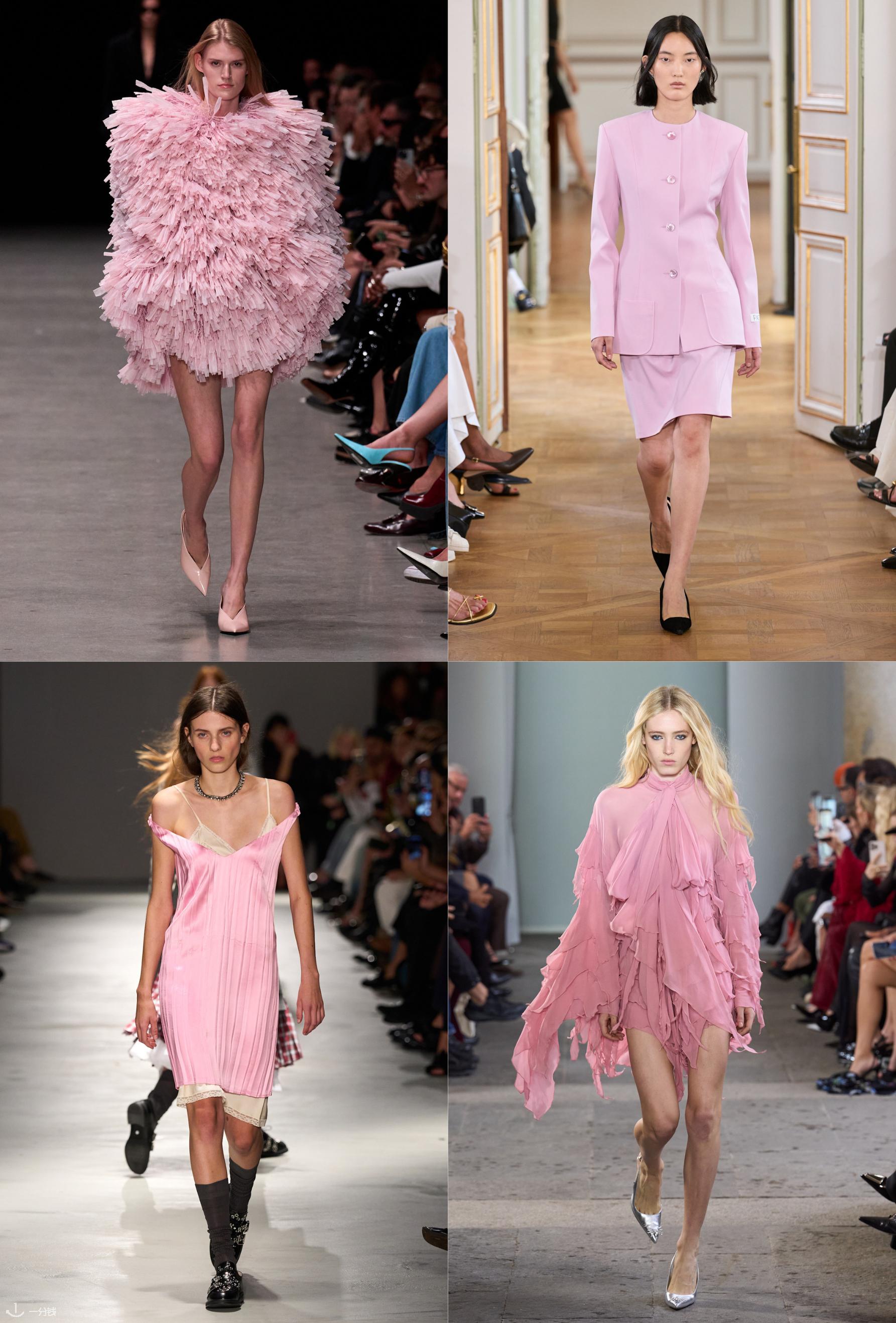 2026年春夏时装周模特拼贴画。