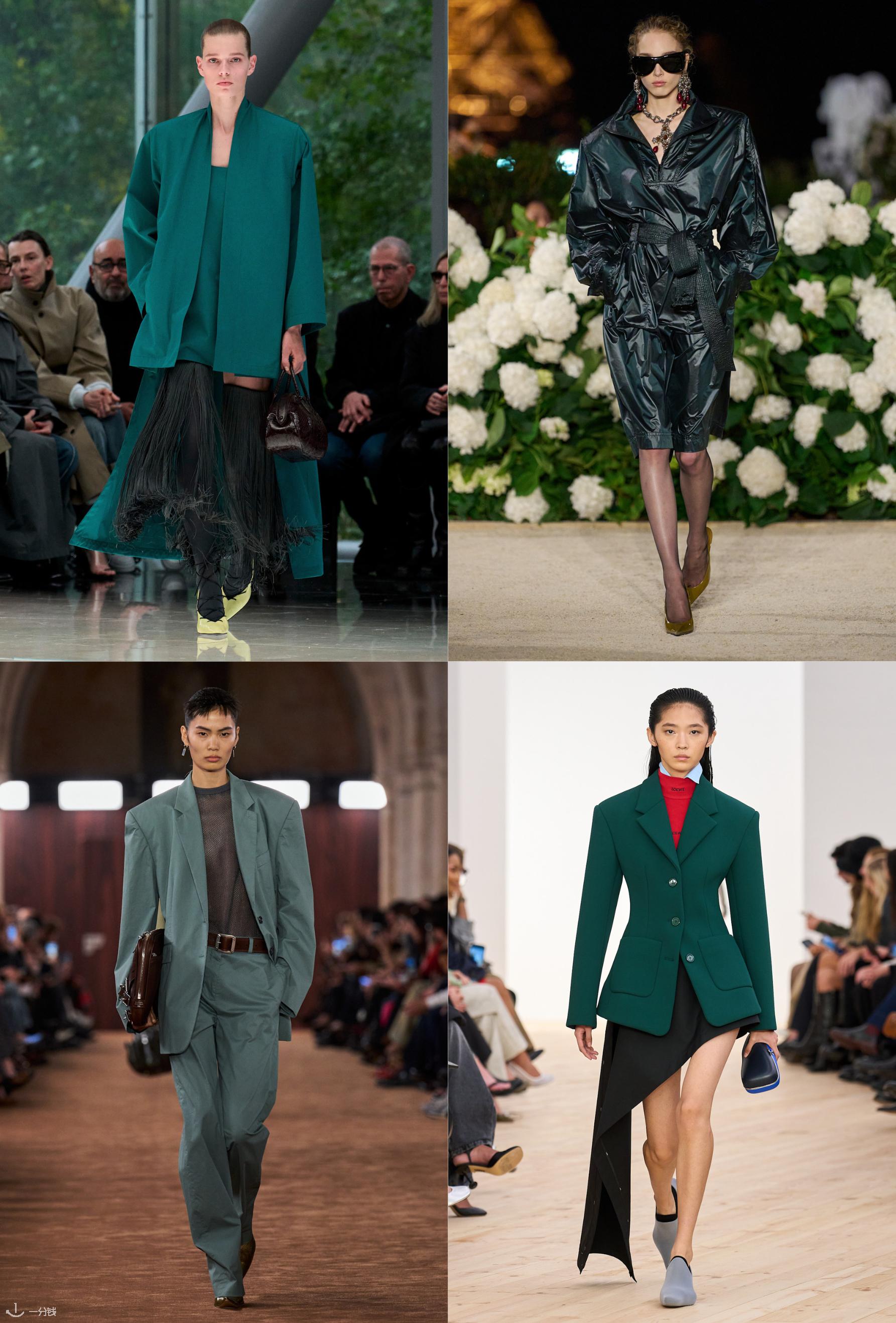 2026年春夏时装周模特拼贴画。