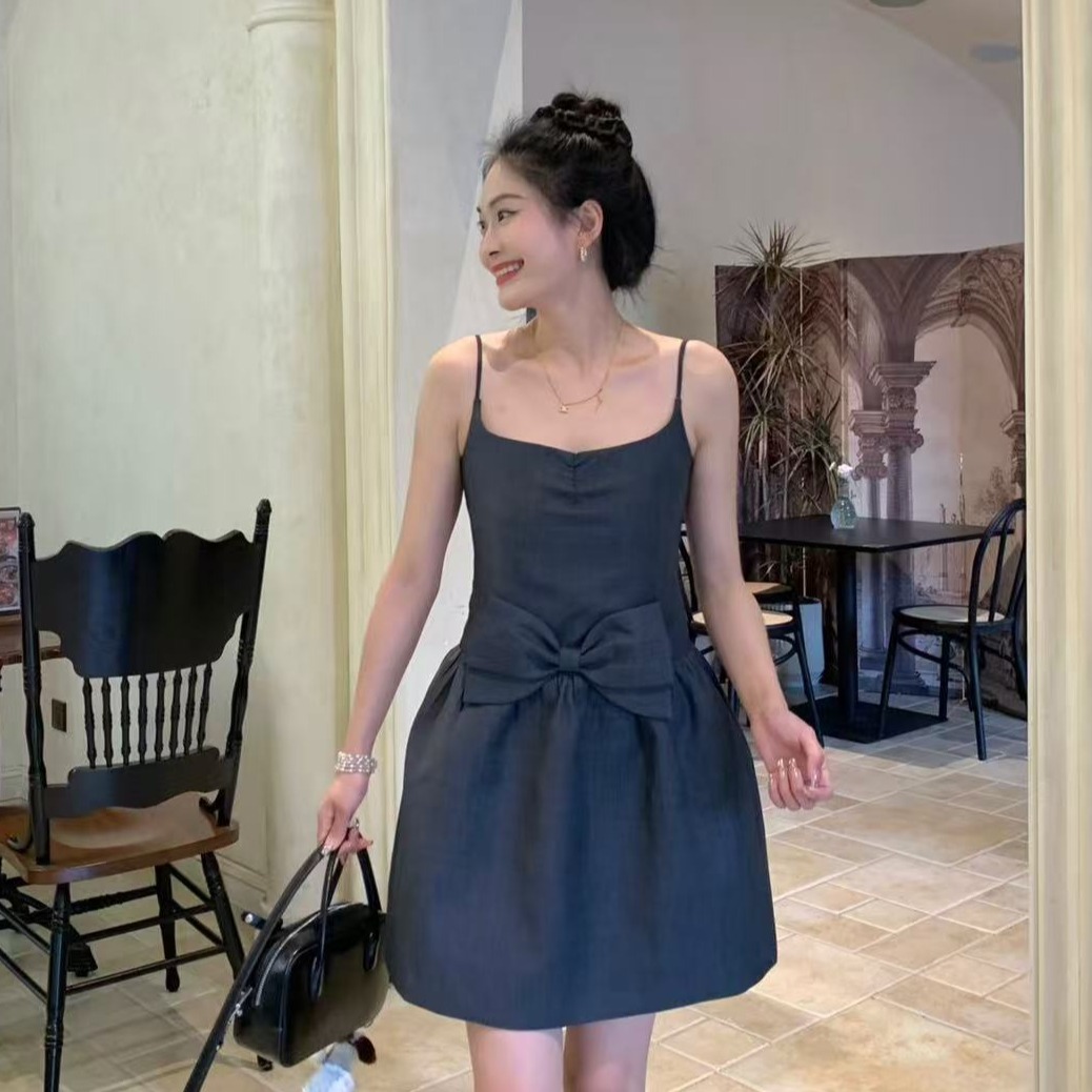 SHUSHU/TONG 蝴蝶结连衣裙