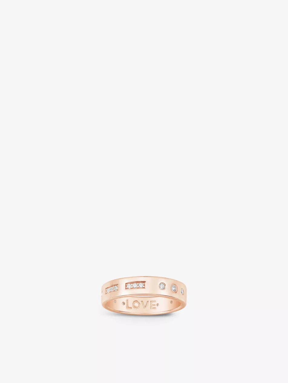 玫瑰金锆石戒指