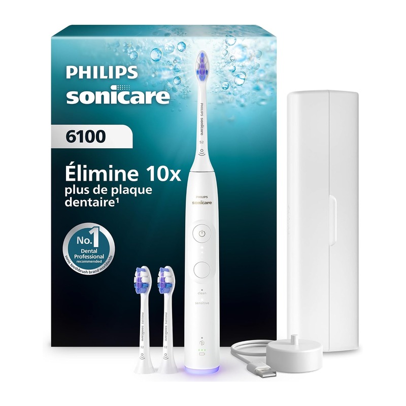 飞利浦 Sonicare 6100 声波电动牙刷 HX7400/02 白色