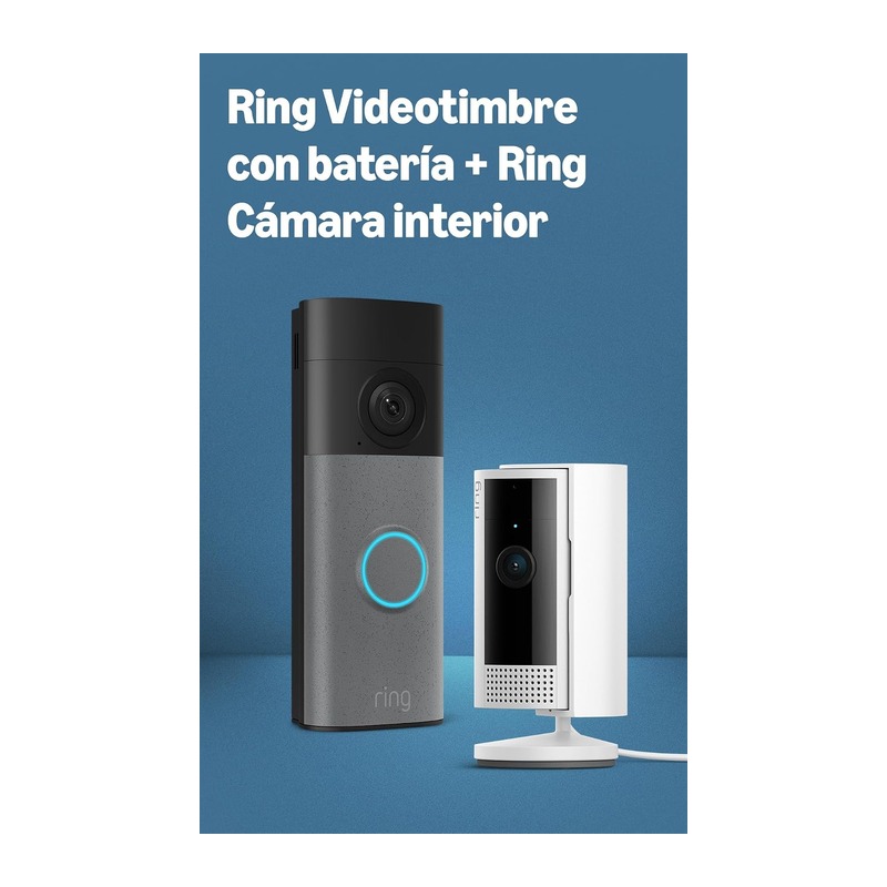 Ring 电池款视频门铃+室内摄像头套装