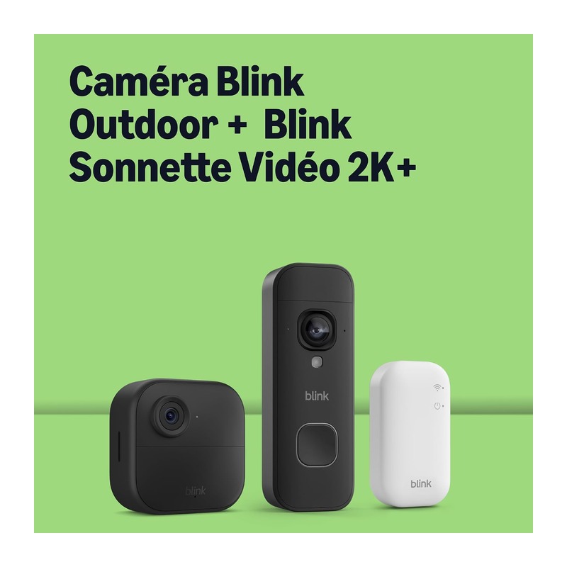 Blink Outdoor 4 无线室外摄像头 + Blink 2K+ 视频门铃 套装