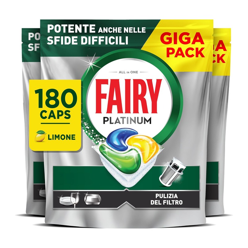 Fairy Platinum 全效洗碗机洗涤块 柠檬香 180颗（4×45）