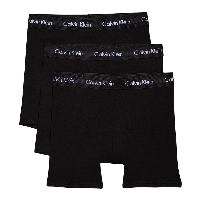 Calvin Klein 男士平角内裤 3条装 黑色