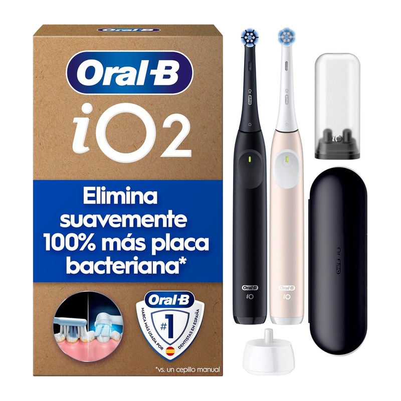 Oral-B iO2 电动牙刷 双支装 黑色+粉色