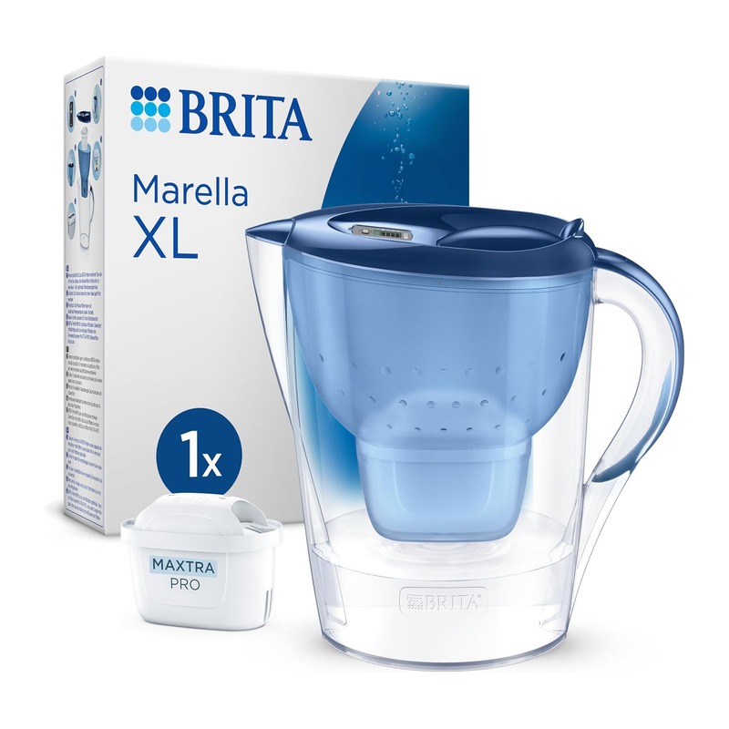 碧然德 BRITA Marella XL 滤水壶 蓝色 + 1 支 Pure Performance 滤芯