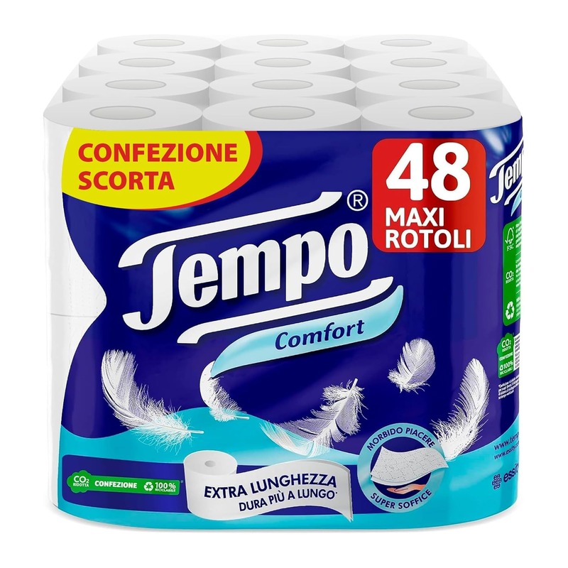 得宝 Tempo Comfort 加厚柔韧卫生纸 48 大卷（Maxi 加长卷）