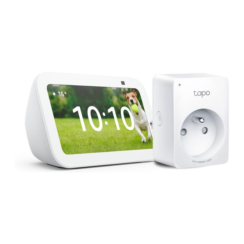Amazon Echo Show 5(第3代)白色 + Tapo Matter 智能插座 套装