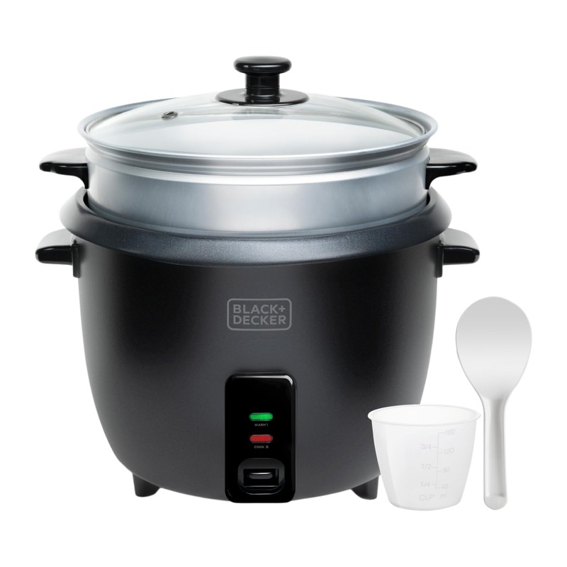 BLACK+DECKER BXRC1800E 电饭煲 1.8L 黑色