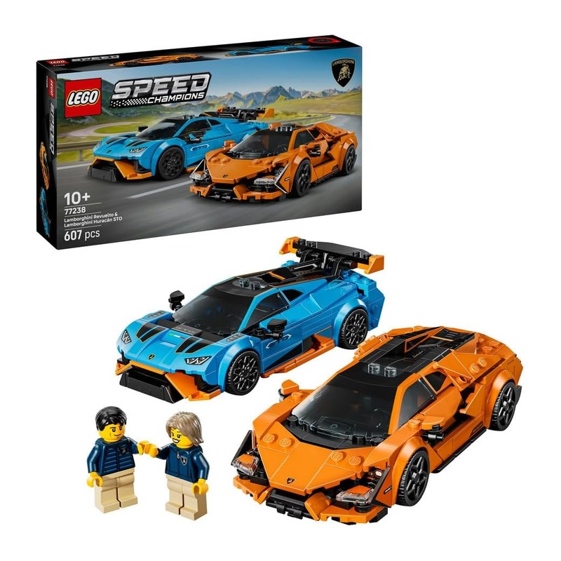 LEGO 乐高 超级赛车系列 兰博基尼Revuelto和Huracán STO 77238