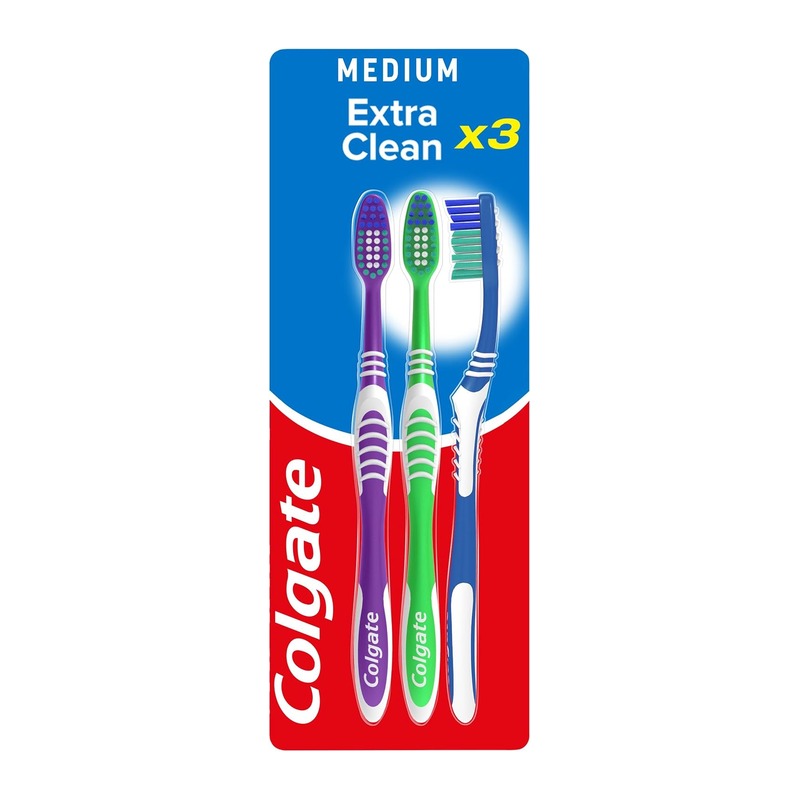 高露洁 Colgate Extra Clean 中毛手动牙刷 3支装 ×3件