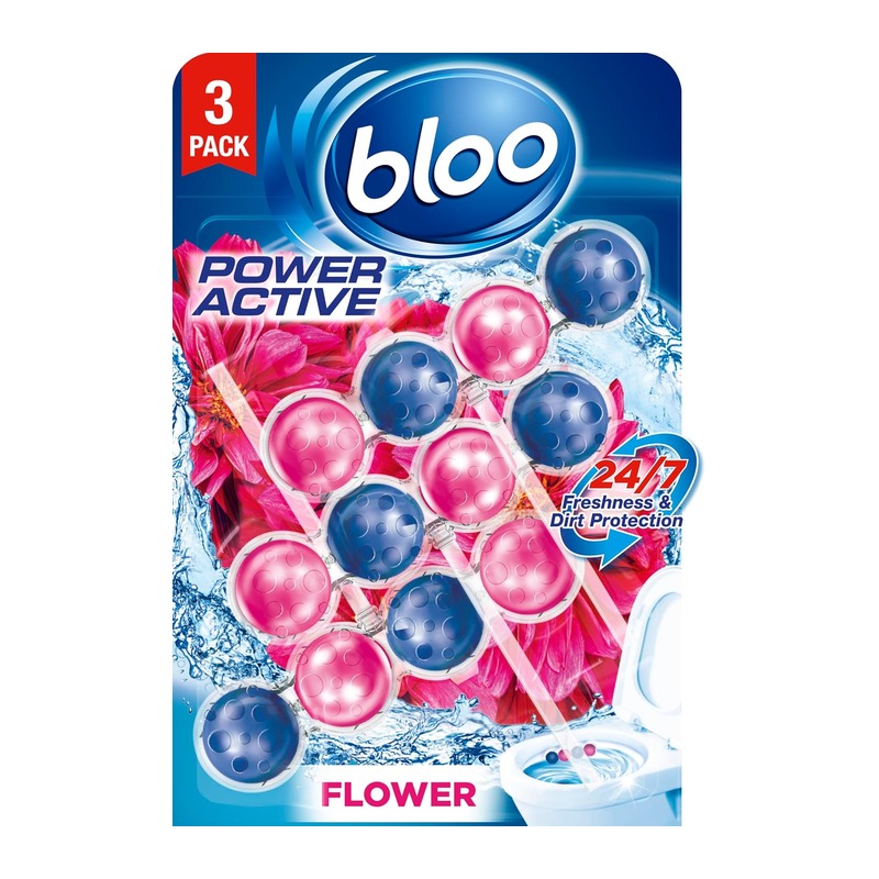 Bloo Power Active 马桶清洁挂球 花香 3个装