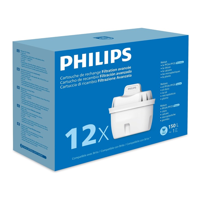 Philips 飞利浦 高级过滤滤水壶替换滤芯（12支装，兼容BRITA）