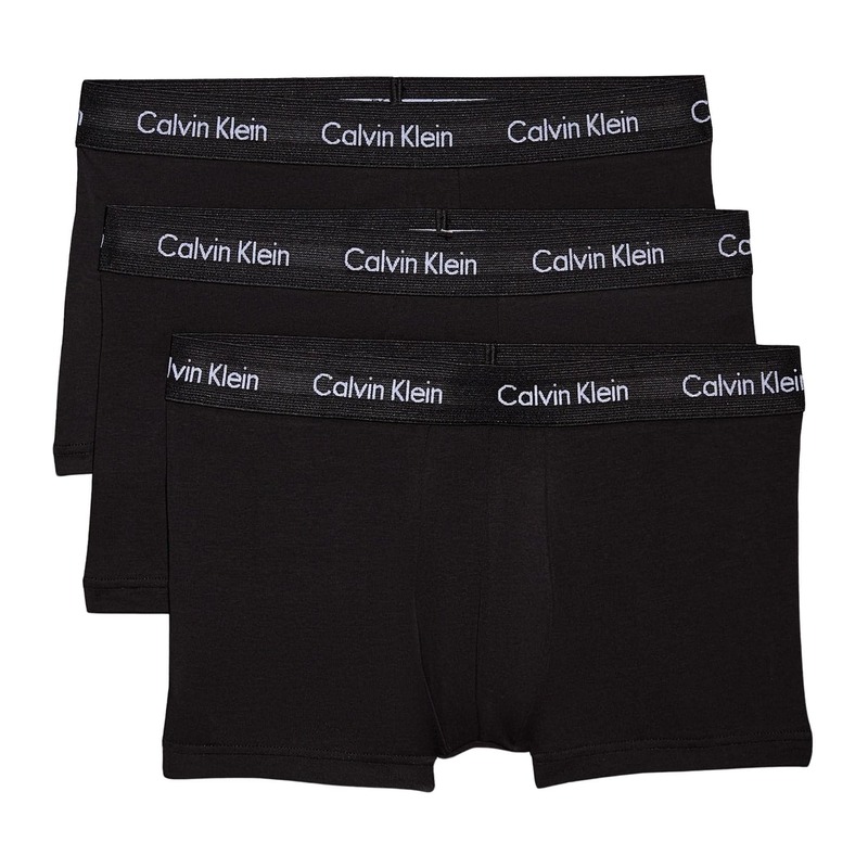 Calvin Klein CK 男士低腰平角内裤 3条装 黑色