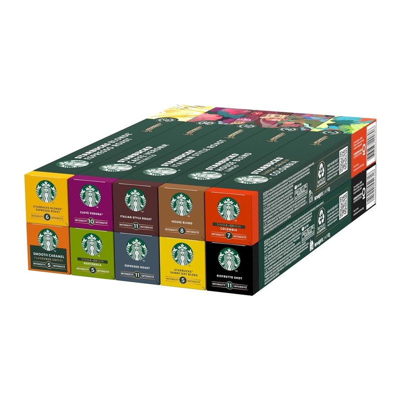 星巴克 Starbucks by Nespresso 咖啡胶囊混合装 10种×10粒 共100粒