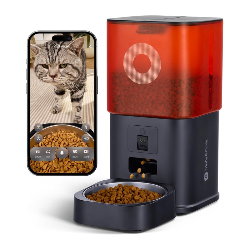 Molly&Cody 6L 带摄像头自动喂食器 猫狗通用 WiFi