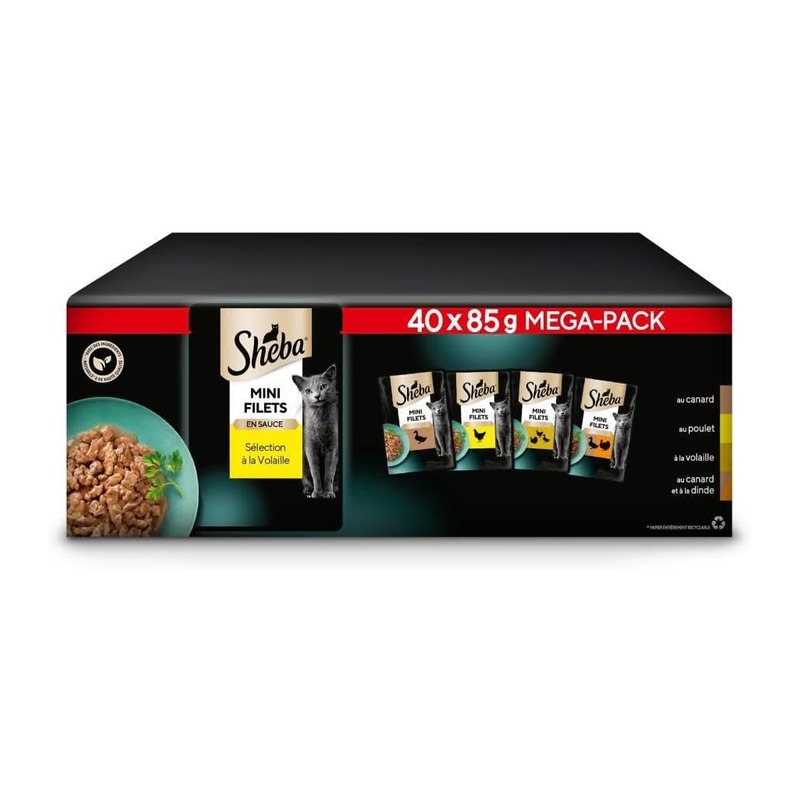 Sheba 希宝 Mini Filets 成猫湿粮 酱汁禽肉精选 40×85g