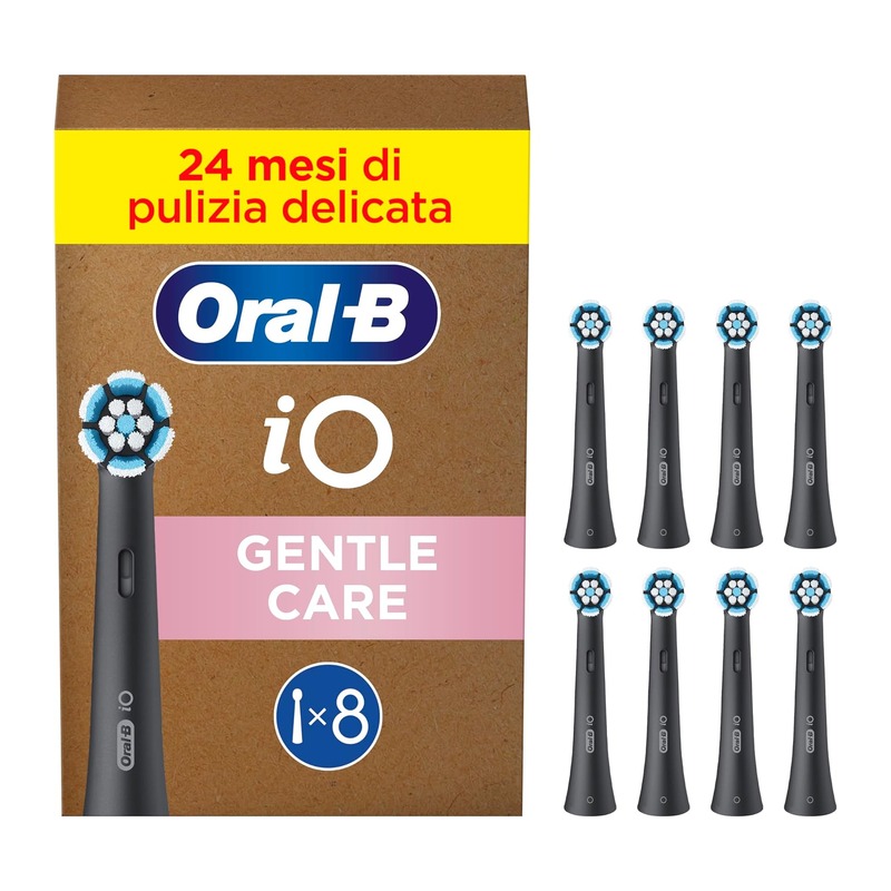 Oral-B 欧乐B iO Gentle Care 温和清洁替换刷头 黑色 8支装