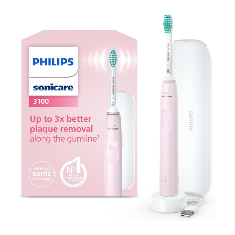 飞利浦 Sonicare 3100 声波电动牙刷 HX3673/11 粉色（含旅行盒）