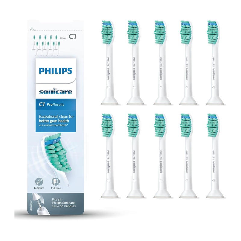 Philips 飞利浦 Sonicare C1 ProResults 标准声波牙刷头 10支装 白色(HX6010/32)
