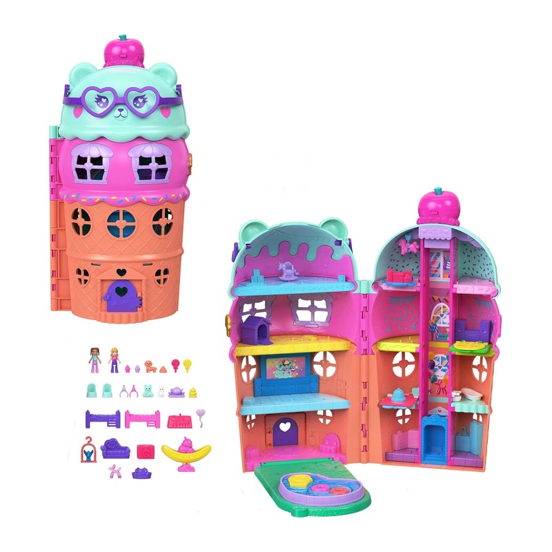 美泰 Mattel 宝丽口袋 Polly Pocket 冰淇淋屋玩具套装