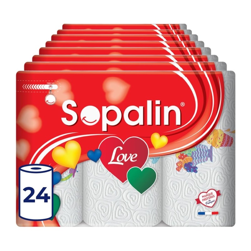 Sopalin Love 双层厨房纸巾 24卷装
