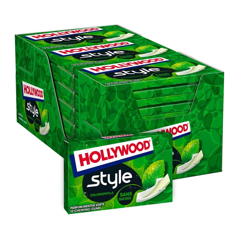 Hollywood Style 无糖口香糖 叶绿素薄荷味 18盒×12片