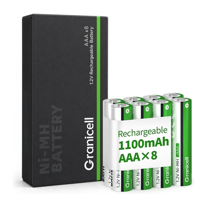 Granicell AAA 7号镍氢充电电池 1100mAh 8节装