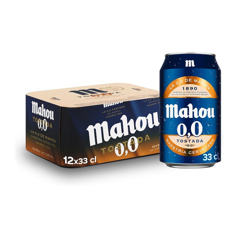 Mahou 0,0 Tostada 无醇琥珀啤酒 33cl×12罐