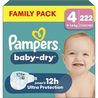 帮宝适 Baby-Dry 纸尿裤 4 号 222 片家庭装