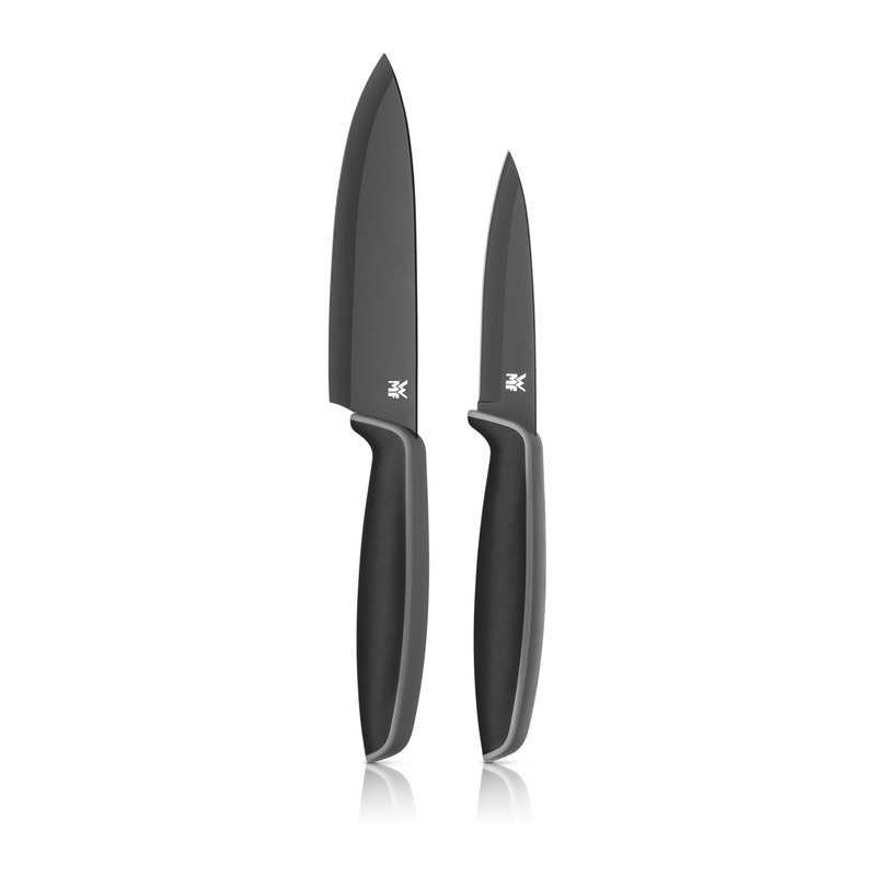 WMF 福腾宝 Touch 刀具2件套 黑色(13cm厨师刀+9cm多用刀)
