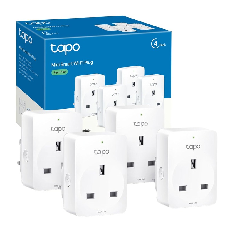 Tapo P100 迷你WiFi智能插座 4只装 英标