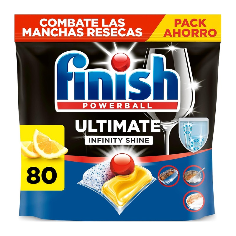 亮碟 Finish Ultimate Infinity Shine 洗碗块 柠檬味 80颗