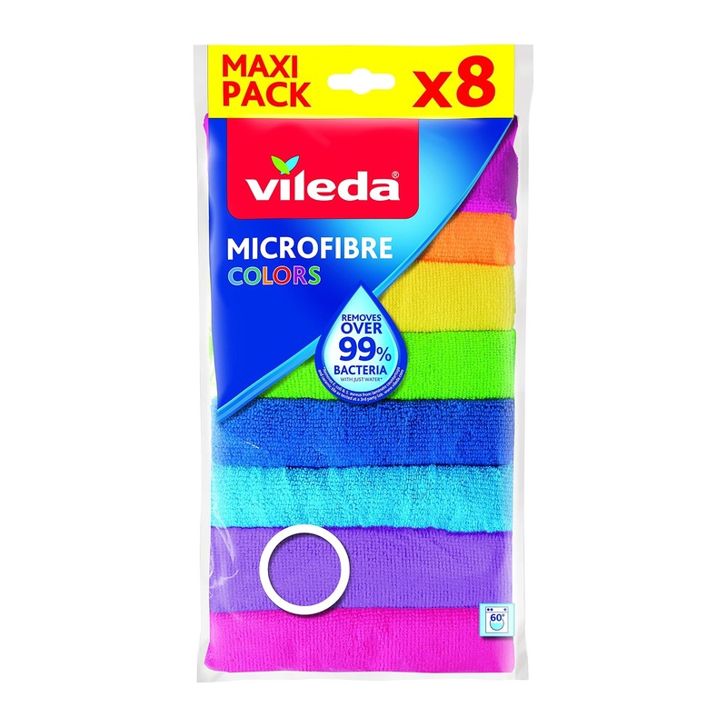 微力达 Vileda Colors 微纤维除尘去油抹布 8块装