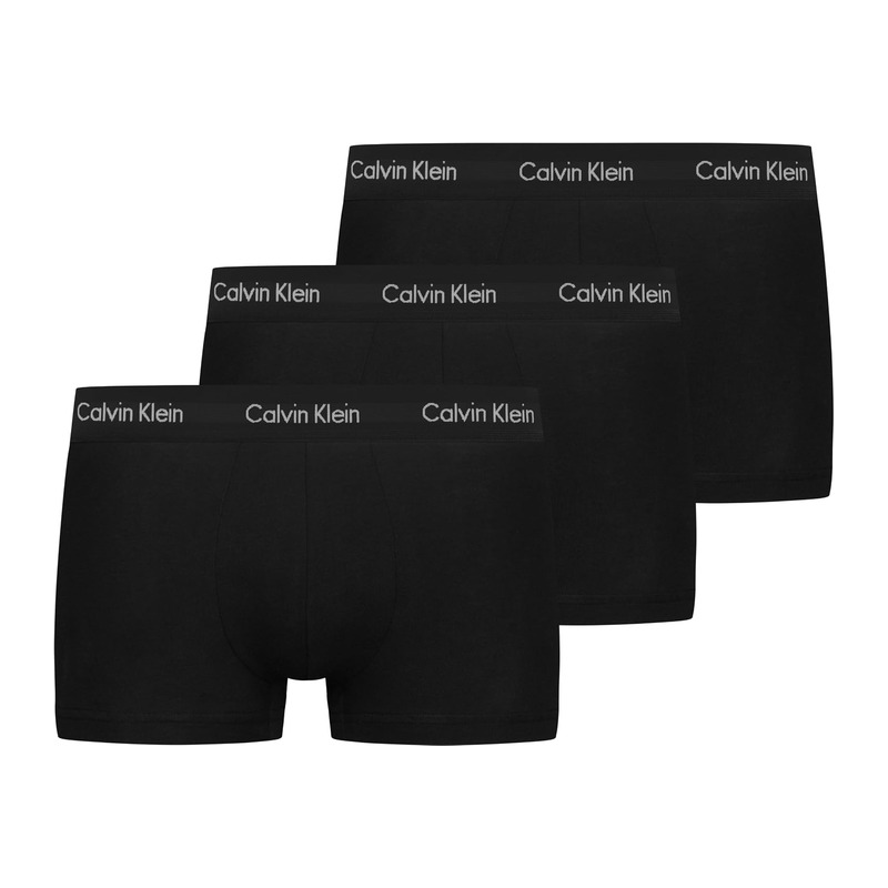 Calvin Klein CK 男士低腰平角内裤 3条装 黑色