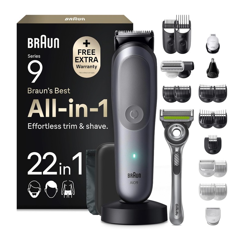博朗 Braun Series 9 全能理容套装 AIO9545(22 合 1,灰色)