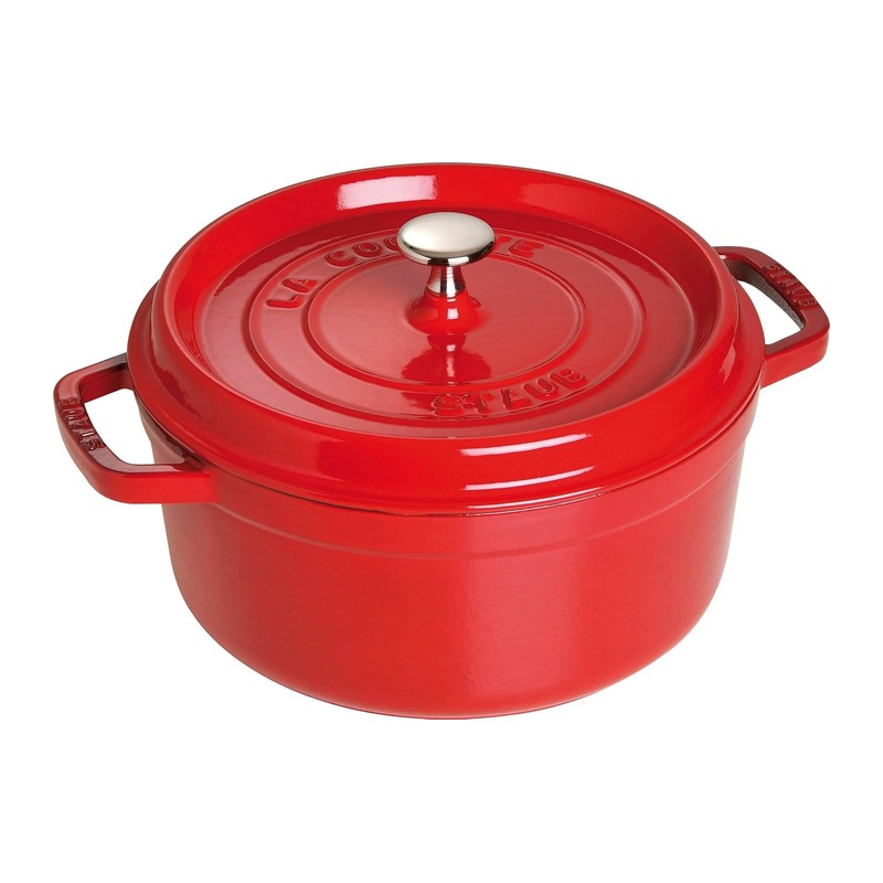 Staub 珐琅铸铁圆形炖锅 24cm 3.7L 樱桃红