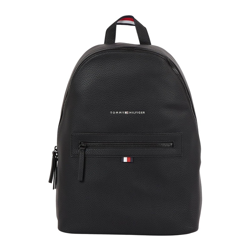 Tommy Hilfiger 汤米 Essential 男士PU双肩包(黑色,可做登机随身包)