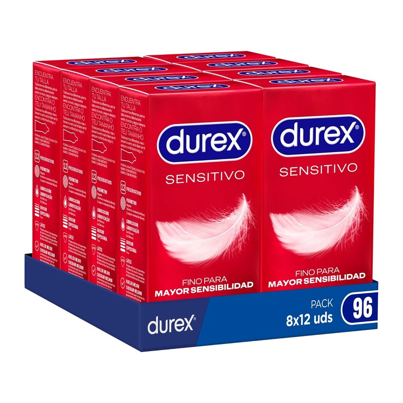 Durex 杜蕾斯 Sensitivo Suave 超薄敏感安全套（12 只×8 盒，共 96 只）