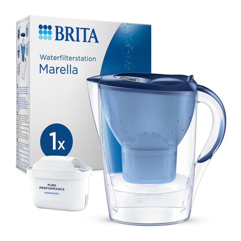 BRITA 碧然德 Marella Cool 滤水壶 2.4L 蓝色 含1个MAXTRA PRO滤芯