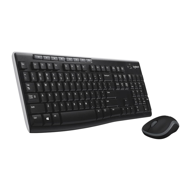 Logitech 罗技 MK270 无线键盘鼠标套装（教育版，带硅胶键盘保护膜，2.4GHz USB 接收器，西班牙语键盘布局）