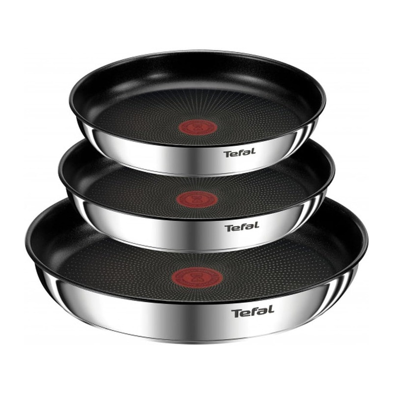 Tefal 特福 Ingenio Emotion 不锈钢不粘煎锅 3 只 + 可拆手柄（4 件套，电磁炉可用）