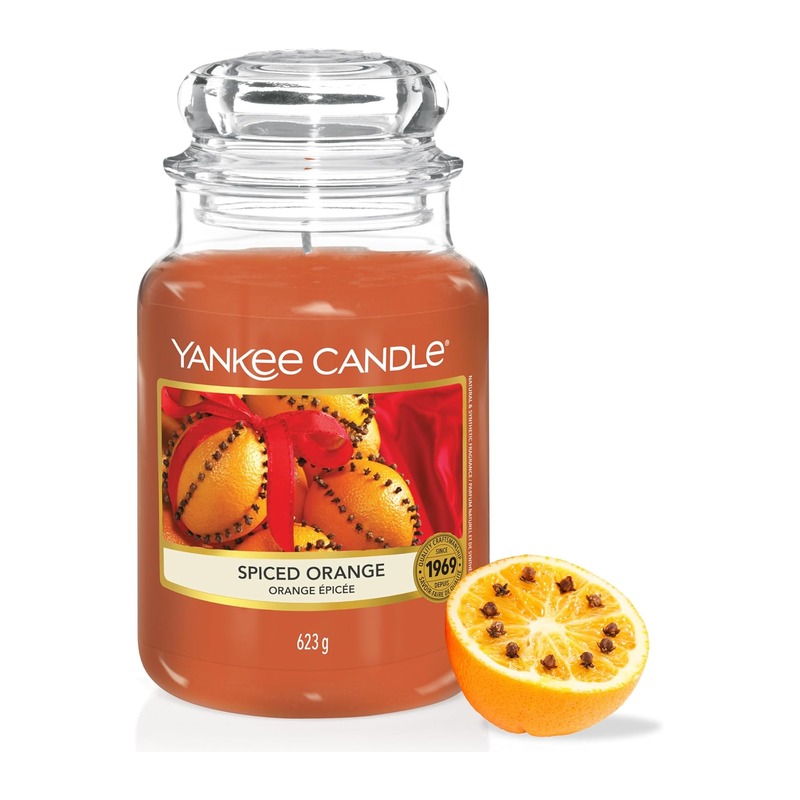 扬基 Yankee Candle 大号玻璃罐香薰蜡烛 Spiced Orange 香橙 623g