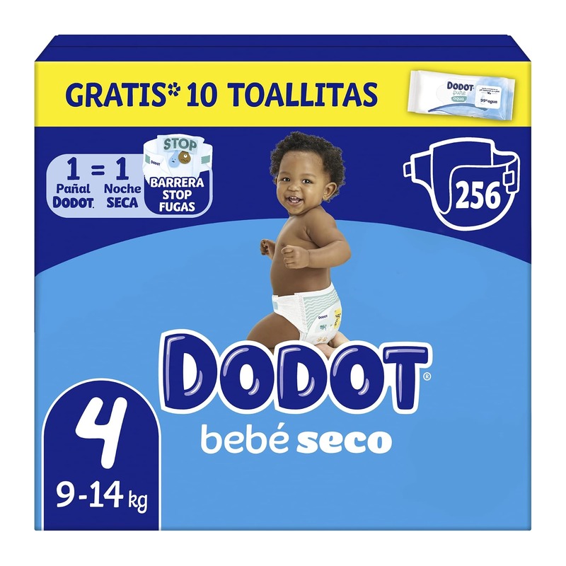 Dodot Bebé-Seco 干爽纸尿裤 4号（9-14kg）256片 送10片湿巾