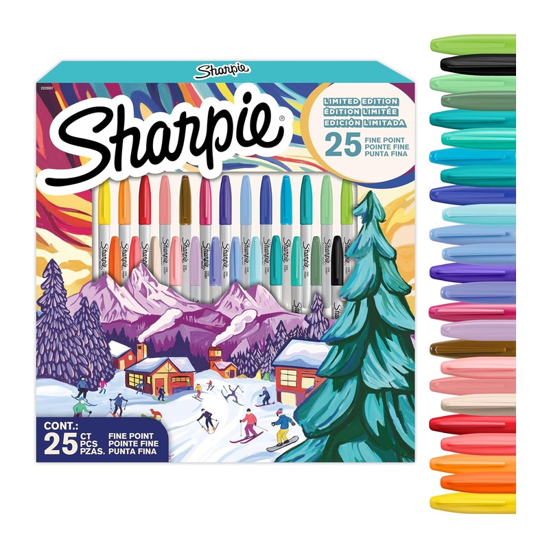 Sharpie 永久记号笔 节日限定色 细头 25支装