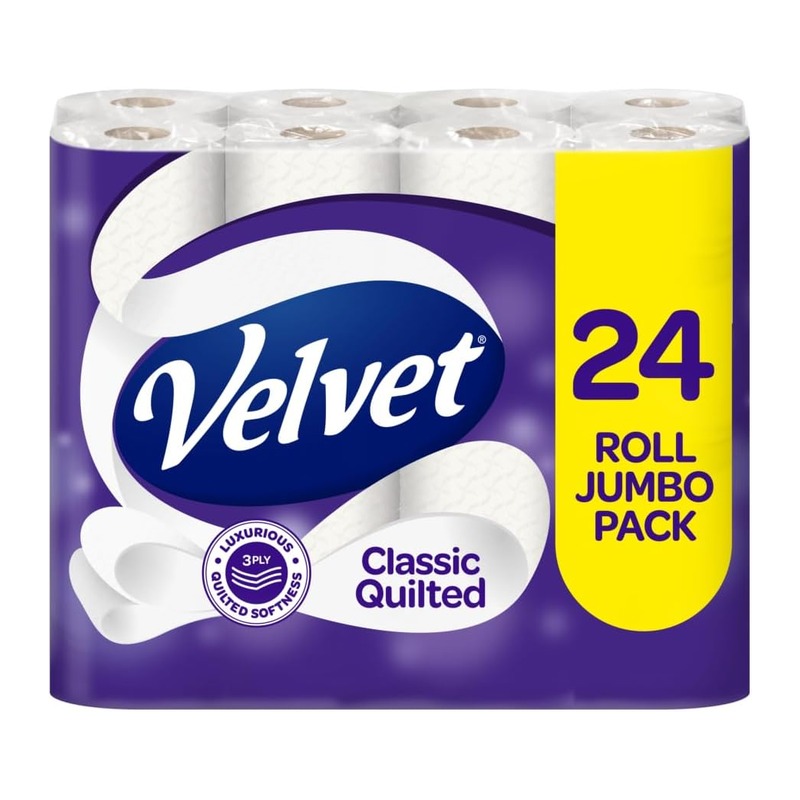 Velvet 经典压花三层卷纸 24卷装